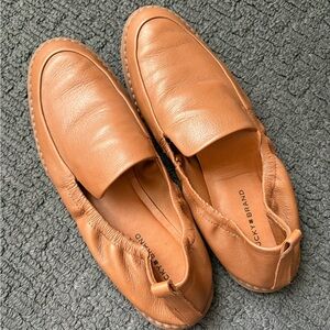 Lucky Brand Tan Leather Slip-On Loafers